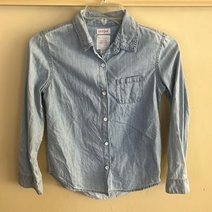 Super cute girls demin shirt- size L(10/12)
